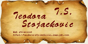 Teodora Stojačković vizit kartica